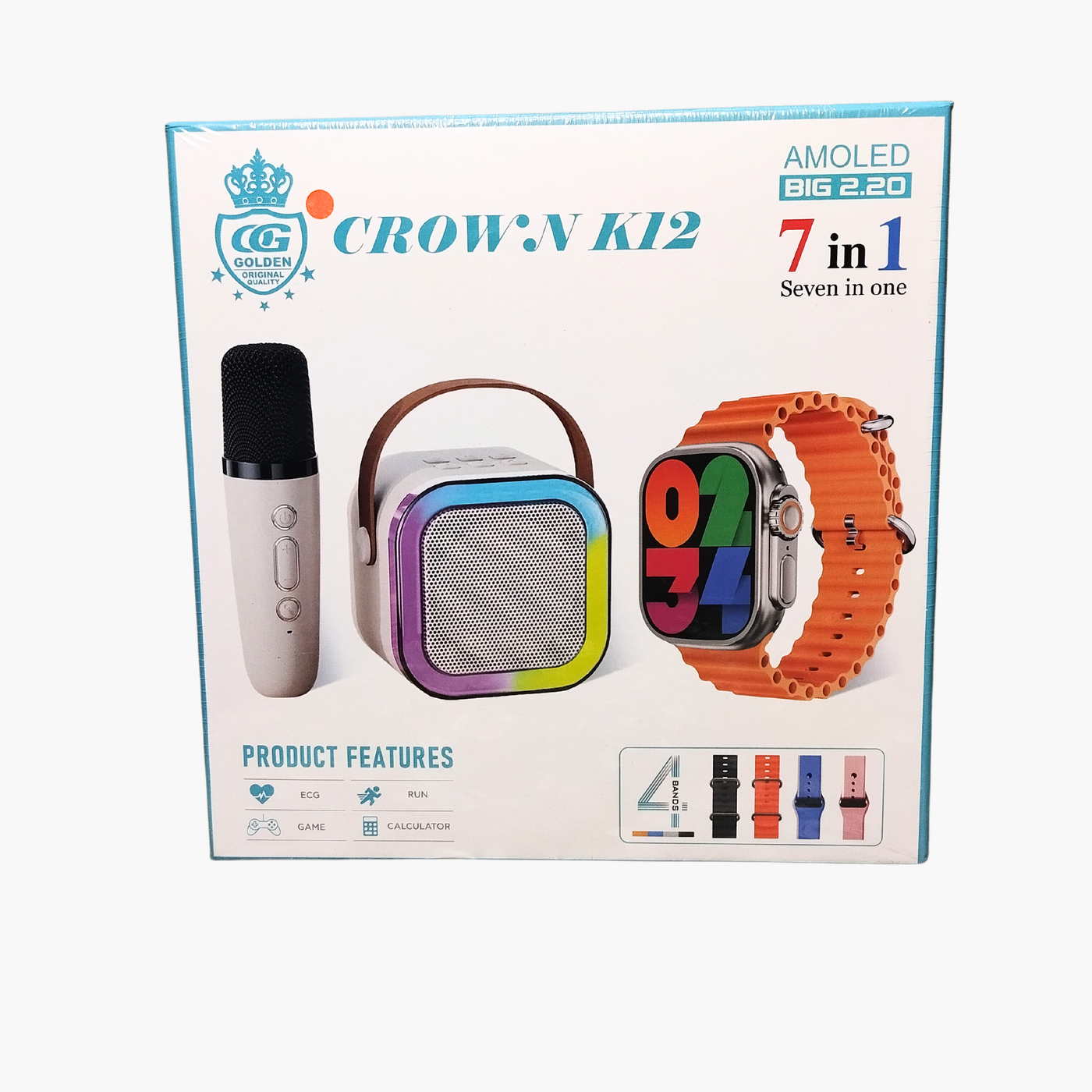 Crown k12 7 in 1 (Watch + Bluetooth Speaker & Mic )